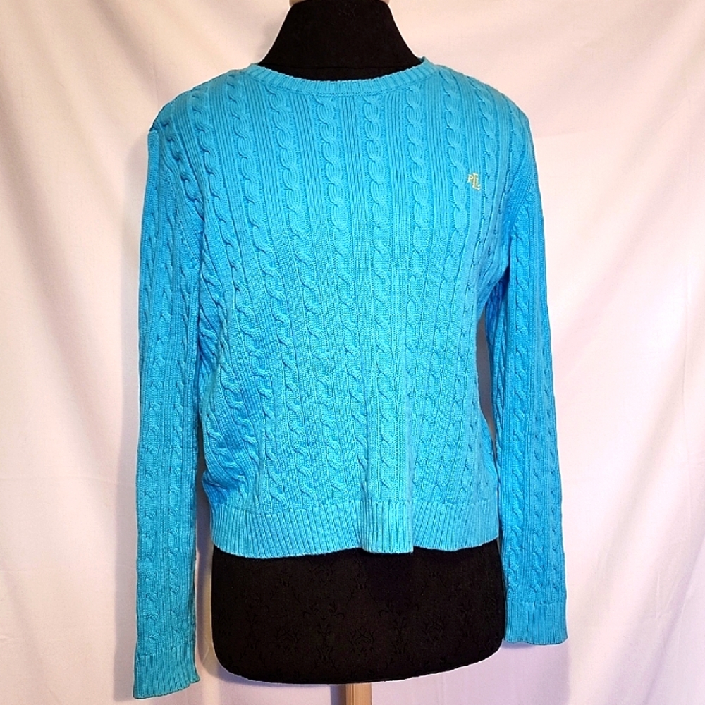 Vintage Y2K Lauren Ralph Lauren Cotton Cable Knit Sweater